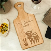 Thumbnail 3 - Personalised Highland Cow Paddle Chopping Board