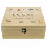 Thumbnail 6 - Personalised Safari Animals Large Wooden Keepsake Box