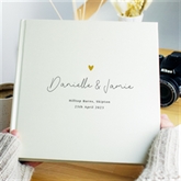 Thumbnail 2 - Personalised Gold Heart Couples Square Photo Album