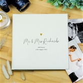 Thumbnail 1 - Personalised Gold Heart Couples Square Photo Album