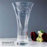Thumbnail 2 - Personalised Large Hand Cut Little Hearts Diamante Vase