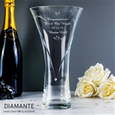 Thumbnail 4 - Personalised Large Hand Cut Little Hearts Diamante Vase