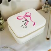 Thumbnail 1 - Personalised Bow Travel Jewellery Box