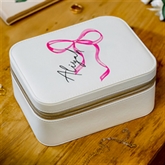 Thumbnail 5 - Personalised Bow Travel Jewellery Box