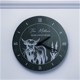 Thumbnail 3 - Personalised Highland Cow Slate Clock