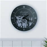 Thumbnail 4 - Personalised Highland Cow Slate Clock