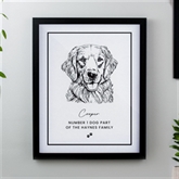 Thumbnail 1 - Personalised Dog Breed Black Framed Print