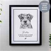 Thumbnail 2 - Personalised Dog Breed Black Framed Print
