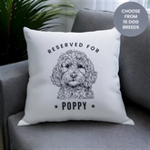 Thumbnail 2 - Personalised Reserved For Dog Breed Cushion