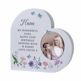 Thumbnail 5 - Personalised Wild Flowers Photo Upload Heart Ornament