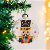 Thumbnail 1 - Personalised Nutcracker Christmas Glass Bauble