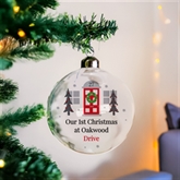 Thumbnail 3 - Personalised Home For Christmas Glass Bauble