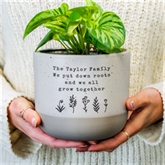 Thumbnail 1 - Personalised Floral Flecked Plant Pot