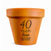Thumbnail 2 - Personalised 40th Birthday Terracotta Plant Pot