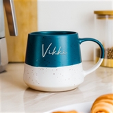 Thumbnail 2 - Personalised Blue Speckled Name Ceramic Mug