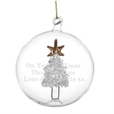 Thumbnail 3 - Personalised Glass Christmas Tree Bauble