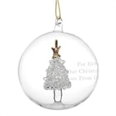 Thumbnail 4 - Personalised Glass Christmas Tree Bauble