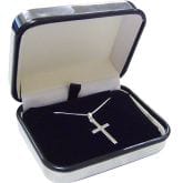 Thumbnail 3 - Sterling Silver Cross Necklace in Personalised Box