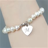 Thumbnail 2 - Personalised White Freshwater Pearl Bracelet