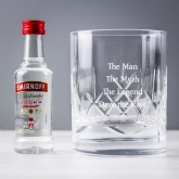 Thumbnail 3 - Personalised Crystal Glass & Vodka Gift Set