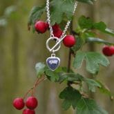 Thumbnail 8 - Personalised Sterling Silver Heart & T Bar Necklace