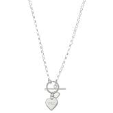 Thumbnail 3 - Personalised Sterling Silver Heart & T Bar Necklace