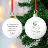 Thumbnail 1 - Personalised Couples Mistletoe Bauble