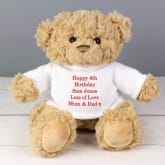 Thumbnail 1 - Personalised Teddy Bear In White Jumper