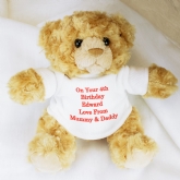 Thumbnail 2 - Personalised Teddy Bear In White Jumper