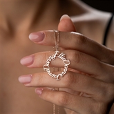 Thumbnail 1 - Personalised Circle Family Name Necklace