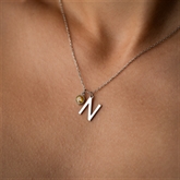 Thumbnail 4 - Initial and Birthstone Necklace