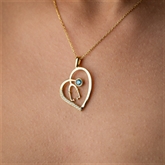 Thumbnail 1 - Stethoscope Necklace with Birthstone