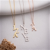 Thumbnail 2 - Personalised Vertical Initials Necklace