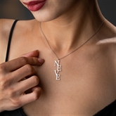 Thumbnail 5 - Personalised Vertical Initials Necklace