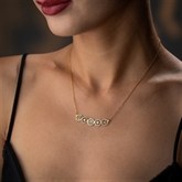 Thumbnail 6 - Personalised Birth Flower Family Link Necklace