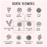 Thumbnail 8 - Personalised Birth Flower Family Link Necklace