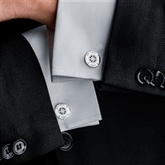 Thumbnail 5 - Personalised Sterling Silver Coordinates Cufflinks