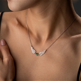 Thumbnail 4 - Angel Wing Necklace with Birthstone