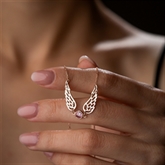 Thumbnail 5 - Angel Wing Necklace with Birthstone