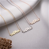Thumbnail 2 - Personalised Elephant Necklace with Family initials