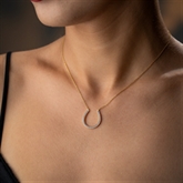 Thumbnail 4 - Horseshoe Necklace with Birthstone