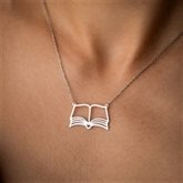 Thumbnail 1 - Open Book Necklace