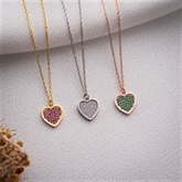 Thumbnail 1 - Heart Birthstone Necklace