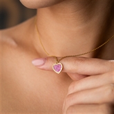 Thumbnail 2 - Heart Birthstone Necklace