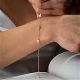 Thumbnail 5 - Personalised Birthstone Bracelet with Initial Charms