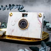 Thumbnail 3 - Paper Shoot Camera Case - Stone Pattern (Bianco Rose)