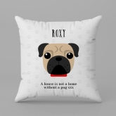 Thumbnail 1 - Personalised Pug Dog Cushion