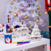 Thumbnail 2 - Christmas Tree & Train 3D Colour-in Puzzles