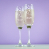 Thumbnail 2 - Personalised Ruby Anniversary Champagne Flutes