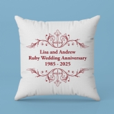 Thumbnail 3 - Personalised Ruby Anniversary Cushion
